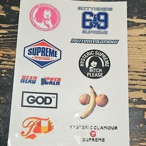 Supreme Hysteric Glamour 10 Stickers On 1 Sheet FW24